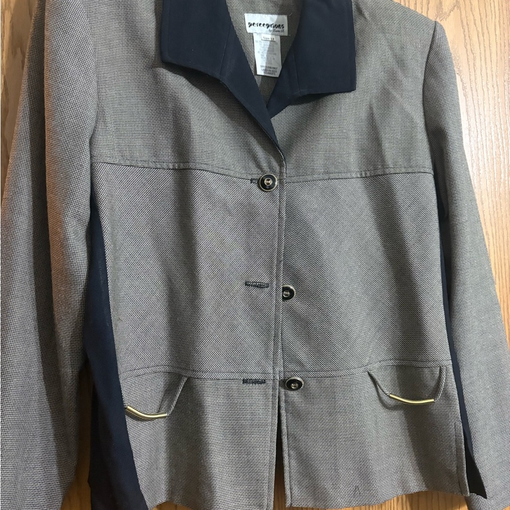 Perceptions Gray and Black Women's Blazer